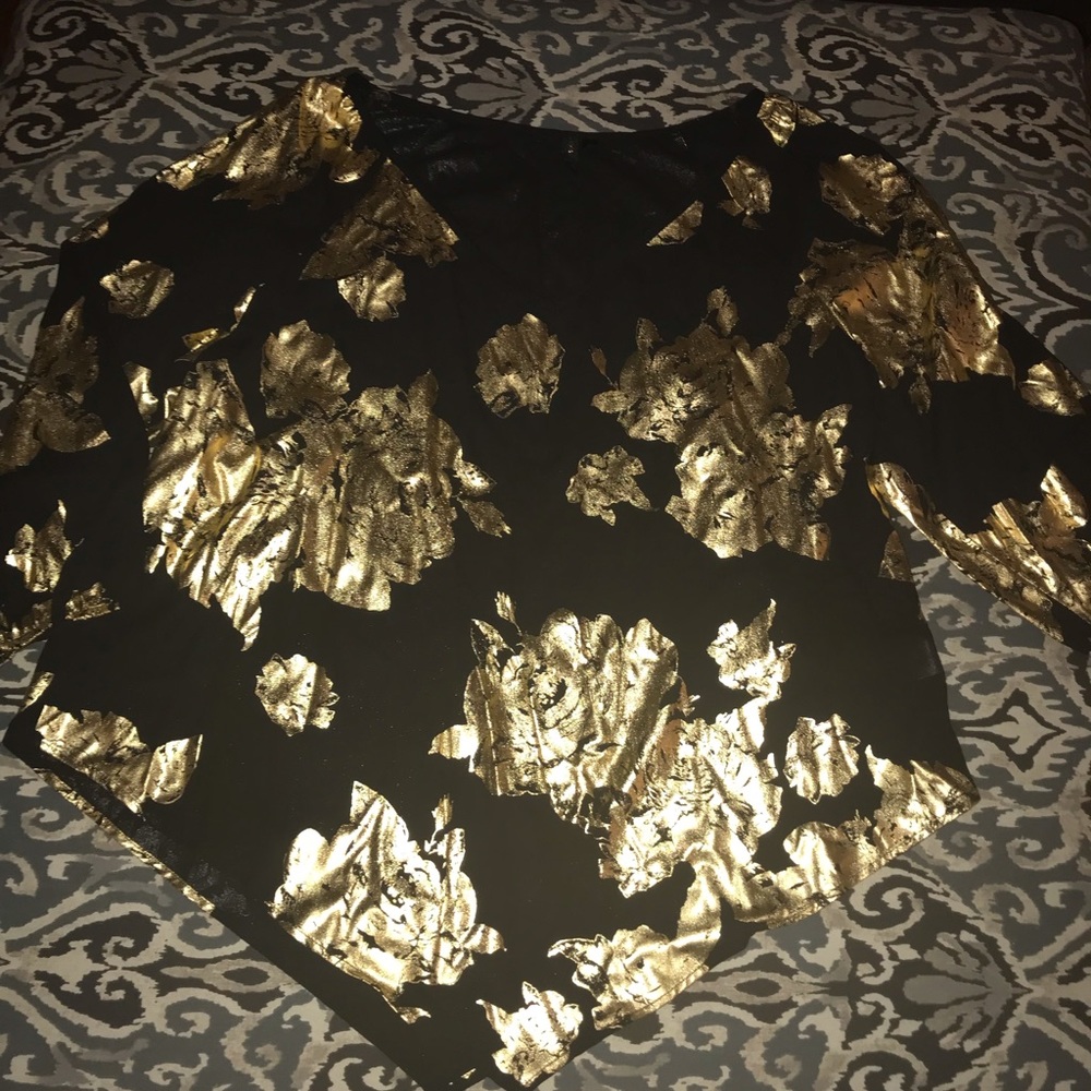 Black and gold blouse